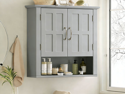 Multi Functional Wall Mounted Cabinet With Adjustable Shelves For Bathroom