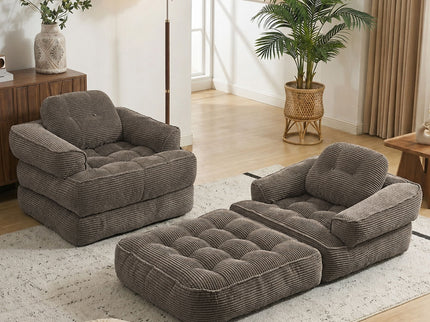 Convertible 2 In 1 Armrest Sofa For Bedroom