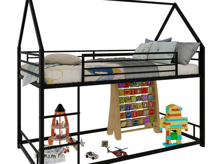 Bunk Bed With Safety Guardrails, No Box Spring Needed