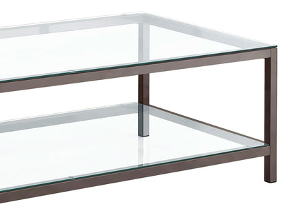 Natasha - 1 Shelf Coffee Table - Nickel