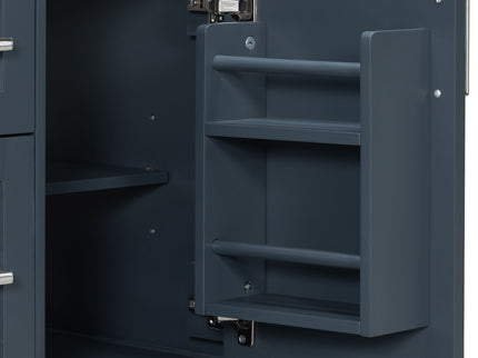 Modern Bathroom Vanity With Sink, Flip Drawer & 2 Drawers, Soft Close Hinges, Adjustable Shelf