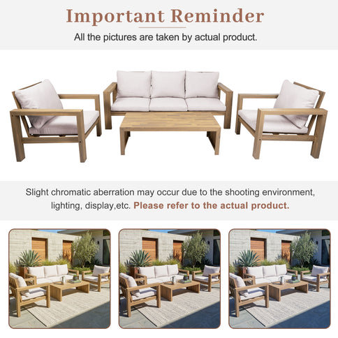 4 Piece Patio Sofa Set