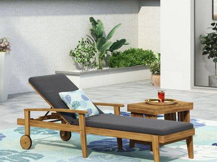 Jason - Chaise Lounge Adjustable Acacia Wood Outdoor Furniture
