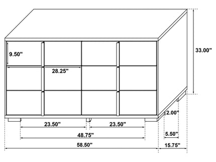 Jeremiah - 4 Piece Bedroom Set With LED Headboard