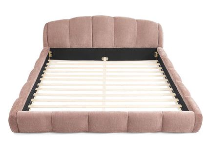 Upholstered Platform Bed Frame, Low Profile Floor Bed, No Box Spring Required