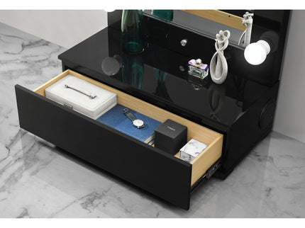 Elisa - Narrow Tall Mirror With Speaker And Drawer