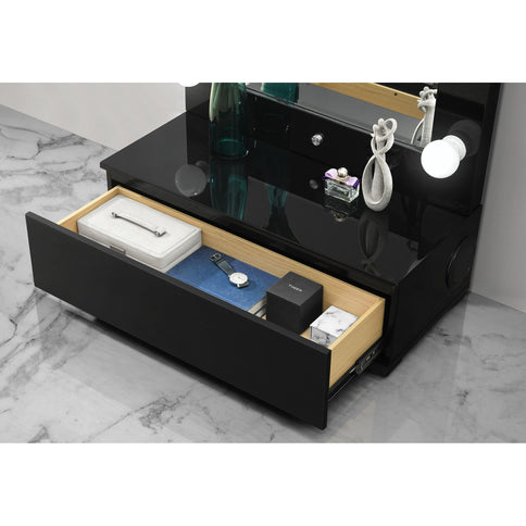 Elisa - Narrow Tall Mirror With Speaker And Drawer
