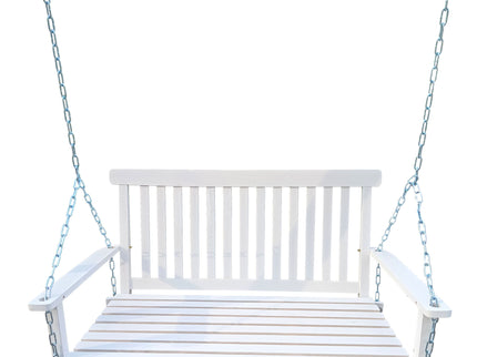 Front Porch Swing With Armrests For Outdoor Patio, Garden Yard, Backyard Or Sunroom