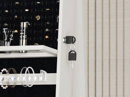 Swivel Jewelry Cabinet With Full Length Mirror