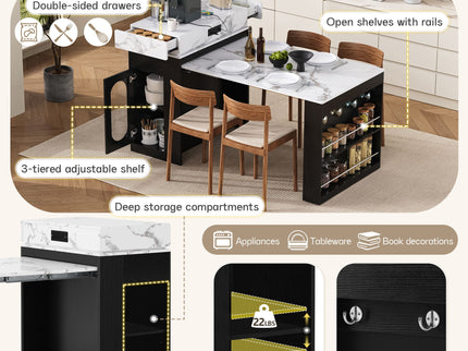 Extendable Dining Table With Folding Top