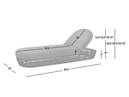 Willow - Sunbrella Upholstered Patio Lounger
