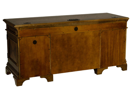 Stigham - 5 Drawer Credenza Office Desk - Oak