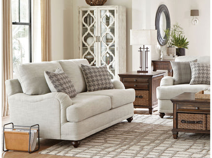 Brewster - Upholstered Loveseat With English Arms - Light Gray