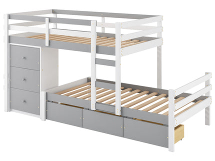 Loft Bunk Bed With Drawers And Ladder