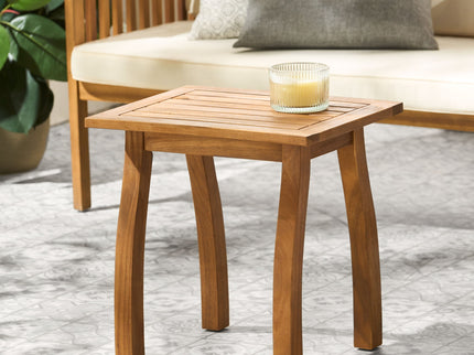 Kinesis - Outdoor Side Table With Slatted Top And Wood Frame