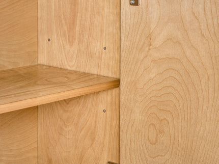 Fluted Sideboard Buffet Cabinet With 2 Doors And Adjustable Shelf, Storage Cabinet For Entryway