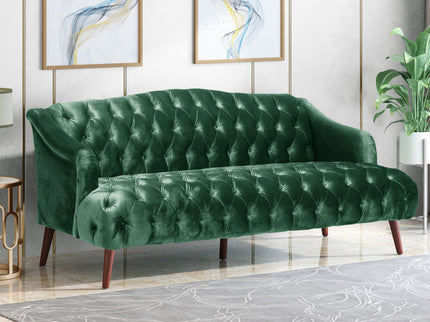 Comfy 3 Seat Sofa With Wooden Legs, For Living Room And Study
