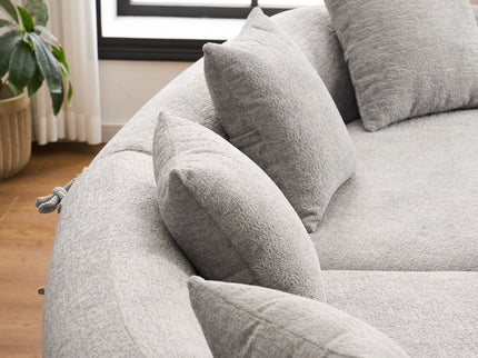4 Seater Sofa With Fabric, 30D, 60 Hardness Full Sponge, 4 Pillow For Living Room, Home Furniture Sleeper Sectional Sofa For Apartment