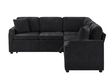 Modern L Shaped Sectional Sofa Bed With Hidden Storage Upholstery