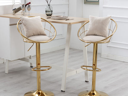 Unique Design Bar Chair, 360 Degree Rotation, Adjustable Height, Suitable For Dining Room And Bar