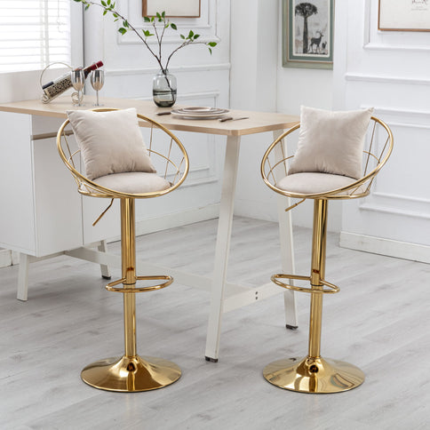 Unique Design Bar Chair, 360 Degree Rotation, Adjustable Height, Suitable For Dining Room And Bar