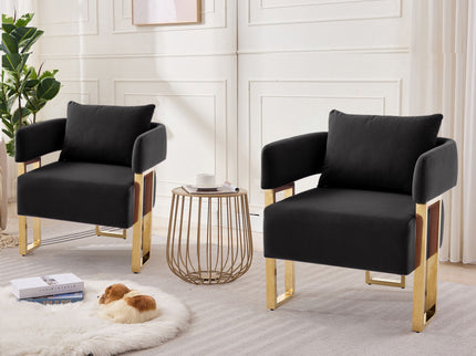 Modern Classic Design Decorative Chair Teddy Fleece Upholstered And Metal Foot