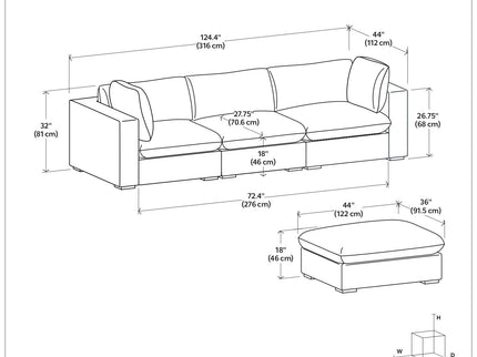 Jasmine - Handcrafted Sofa And Ottoman