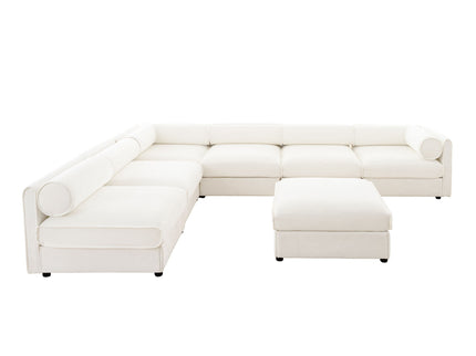 Modern Modular Sectional Sofa With Storag, Contemporary Cylindrical Design