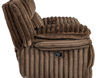 Contemporary Manual Motion Glider Recliner Chair With Padded Armrests And Smooth Rocking Function