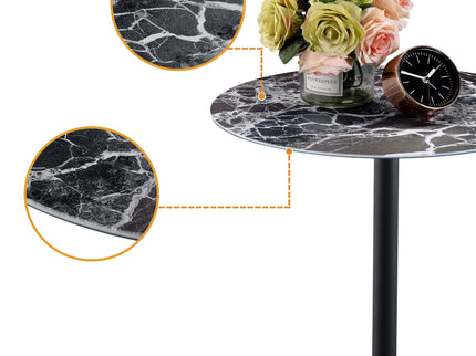 Circa - 17.5" End Table With Marble Textured Top