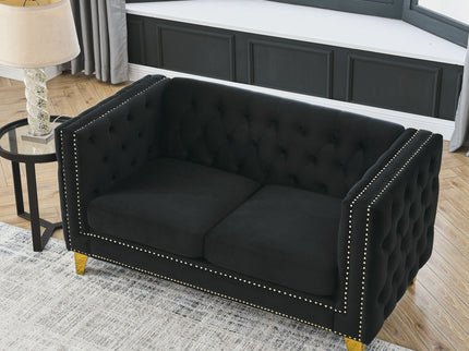 Upholstered Couch Sofa With Button Tufting For Living Room