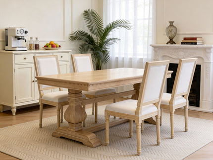 Dining Chairs With Upholstered Square Back (Set of 2)