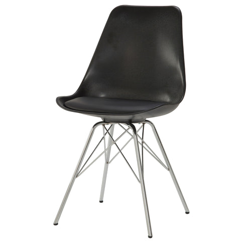 Padded Dining Chair (Set of 2) - Black
