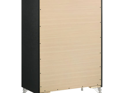Malcolm - 5 Drawer Bedroom Chest - Black