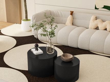 Wave Stripe Nesting Coffee Table (Set of 2)
