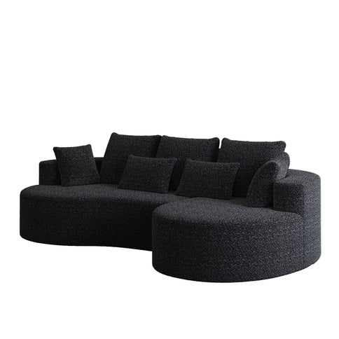 Curved Oversized Sectional Sofa With Extra Deep Seat