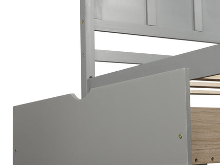 Platform Storage Bed With 2 Wheel Base Drawers
