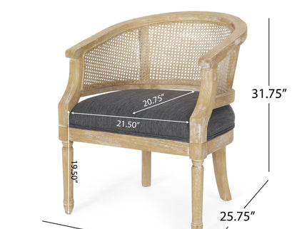 Curved Backrest Accent Chair