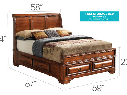 Dovetailed Drawers Storage Bed