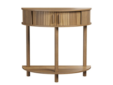 Half Moon Console Table For Living Room - Walnut