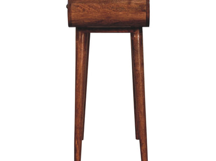 Mini Dressing Table With Foldable Mirror - Caramel