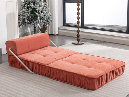 Folding Sofa With Removable Back Cushion, Convertible Futon Sleeper Chair