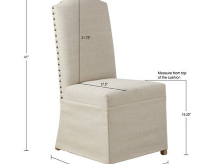 Dining Chair With Skirts (Set of 2) - Beige