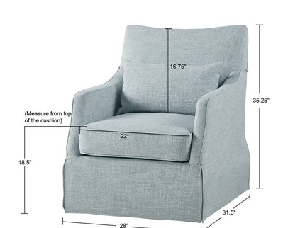Traditional Design London Skirted Swivel Chair