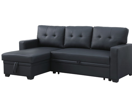 Upholstered Pull Out Sectional Sofa With Chaise