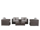 Dark Brown / 4 Pc. Sofa, 2 Chairs, Table