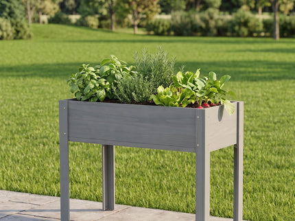 Raised Garden Bed With Legs, Elevated Planter Box For Outdoor Plants