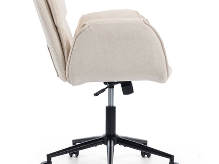 Criss Cross Swivel Desk Chair With Adjustable Armrests & Wheels For Home Office