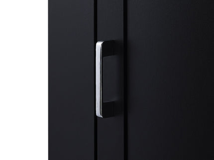 Tall Freestanding Bathroom Storage Cabinet With Adjustable Shelves And Side Hooks Board, Rectangle Design