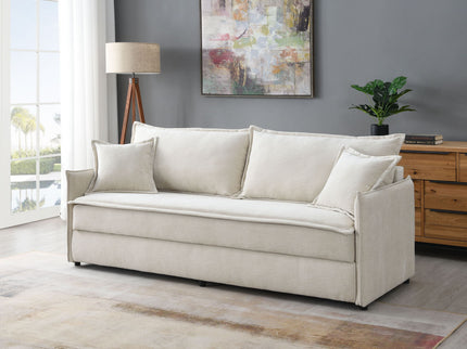 Elisea - Sleeper Sectional Sofa With 2 Toss Pillows - Beige